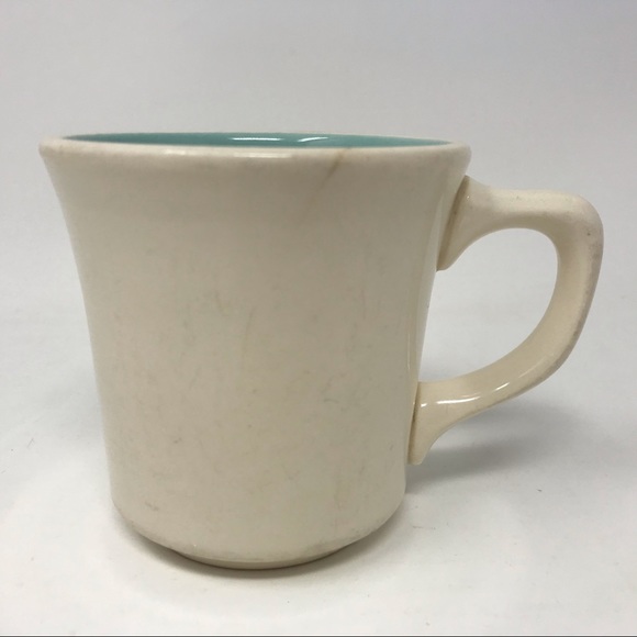 Vintage Genuine Taylor Mug - Aqua Blue White Coffee Tea Cup - Read Description - Picture 2 of 10